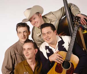 (vlnr. Bart, Aart, Robert Jan, Arnold)
